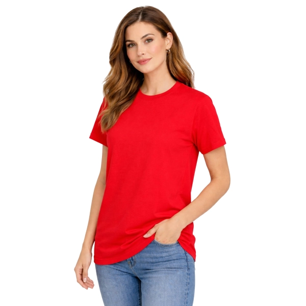 Damska koszulka T-shirt 100% miękka bawełna czerwona roz. M